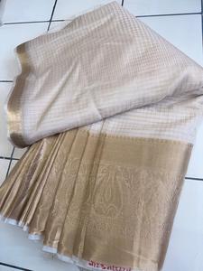 Tela de organza Kanchi con bordado, 45 GSM, 44 pulgadas de ancho, para usar en saris o vestidos elegantes, kurtis, etc. - Product Image 1
