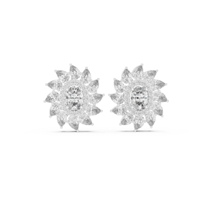 Pendientes de moda geométricos minimalistas de oro de 10K de lujo frondoso para mujer Joyería Moderna ligera en tono dorado - Product Image 6