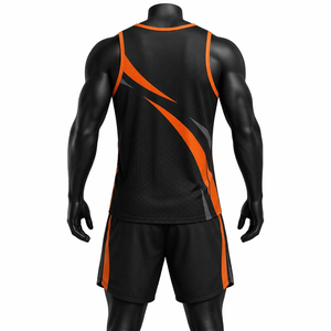 Top Trending Custom Running Uniform <b>Men</b> Sportswear Set Tank Top Shorts Gym Workout Fitness Running Set Oem Private Label - Product Image 4