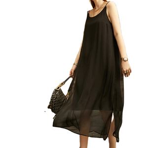 Vestido elegante de tela negra, Colección para mujer y Mujer - Product Image 1