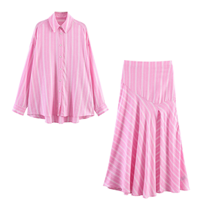 Jupe longue plissée pour femme, taille haute, fluide, coupe trapèze, décontractée, mode estivale, vente en gros - Product Image 3