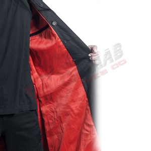 เสื้อโค้ทหนังวัวสีดำสำหรับผู้ชายเสื้อโค้ทแบบกอธิคยาว - Product Image 6