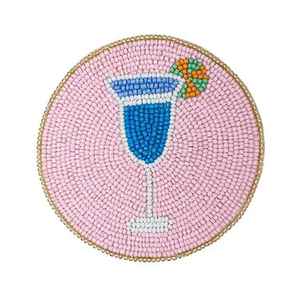 Porte-clés élégant fait main avec broderie de visage perlée, accessoire de luxe artisanal d'Inde - Product Image 5