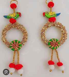 Acrílico Shubh Labh con diseño de loto Puerta festiva Colgante Shubh Labh Decoración de bienvenida Toran para la decoración de la puerta del festival - Product Image 2