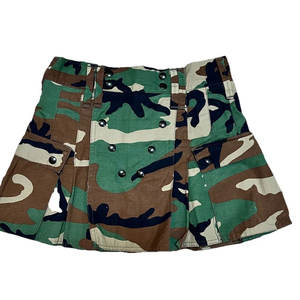 Kilt écossais camouflage utilitaire avec poches cargo et rabats à pression, style rock punk, jupe 2026 - Product Image 2
