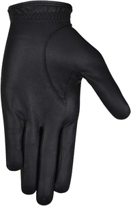 Golf <b>Glove</b> <b>Black</b> Genuine Leather Non Slip Hook And Loop Closure Right Hand Unisex Sports - Product Image 6