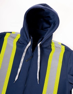 Sudadera de Seguridad de Alta Visibilidad con Cremallera, Reflectante, Certificada CE, de Poliéster Antidesgarro, para Trabajo y Construcción - Product Image 4