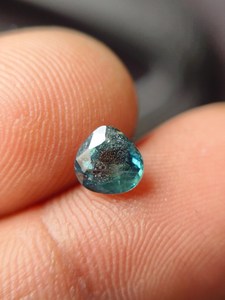 Saphir vert naturel facetté, forme cœur, 6x6x3,4 mm, pierre précieuse non montée - Product Image 6