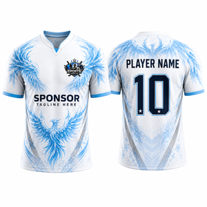 Maillot de football personnalisé de qualité supérieure, unisexe, manches courtes, haute performance, en polyester recyclé, maille respirante, contrôle de la transpiration, doux - Product Image 1