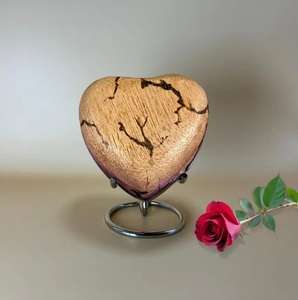 Handcrafted Wooden Heart Urn for Pet & Baby Ashes <b>Memorial</b> Cremation <b>Keepsake</b> Eco-Friendly Remembrance Gift - Product Image 6