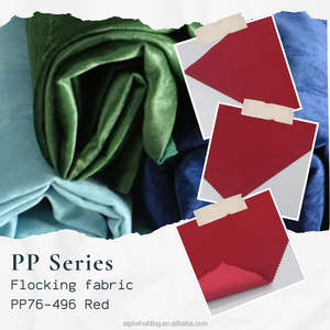 Manufacture Rayon Pile Woven Backing Pigpell Flocking Cloth 54" 70Y Jewelry Packaging PP76-496 Red - Product Image 2