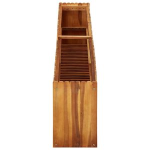 Jardinières en bois d'acacia massif, couleur bois naturel, jardinières surélevées, pots et jardinières à fleurs - Product Image 3