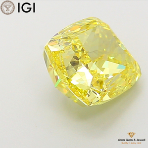 ใบรับรอง IGI เพชรทรงคุชชั่น 4.01 กะรัต สีเหลืองแฟนซีสดใส ความสะอาดระดับ VS2 เพชร CVD ที่ปลูกในห้องปฏิบัติการ สำหรับเครื่องประดับผู้หญิงทันสมัย - Product Image 5