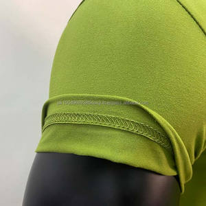 T-shirts de couleur vert clair pour vêtements pour hommes, manches courtes, col rond, streetwear d'été, OEM, fabrication sur mesure, t-shirts en coton de qualité supérieure - Product Image 5