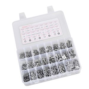 Kit Assortito di 720 Viti per Mobili in Acciaio Inossidabile con Rondelle Piatte, Misure 6-32, 8-32, 10-24, 1/4-20 - Product Image 1
