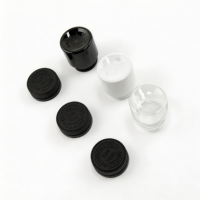 Botol Konsentrat Kaca Persegi/Bulat Mini Anti Anak 3ml 5ml 7ml 9ml Hitam/Putih UV Custom Print