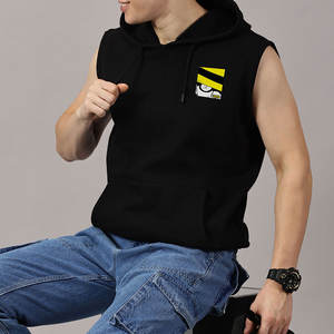 T-shirt de sport de musculation imprimé en 3D, débardeur stringer à découpes musculaires, débardeurs à capuche sans manches en Spandex - Product Image 4