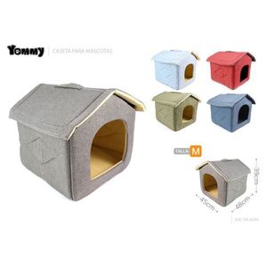 Casa para Perros Yommy, Talla L, de Tela Gris, para Perros Pequeños y Medianos - Product Image 2