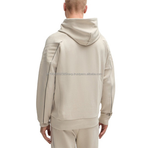 เสื้อฮู้ดแบบสวมหัวมีซิปสำหรับผู้ชาย, สเวตเชิ้ตกีฬาผ้าคอตตอนสไตล์100% แบบรูดซิปเต็มหน้าทำจากผ้าคอตตอนสำหรับฤดูหนาว450ออกแบบได้ตามต้องการ - Product Image 5