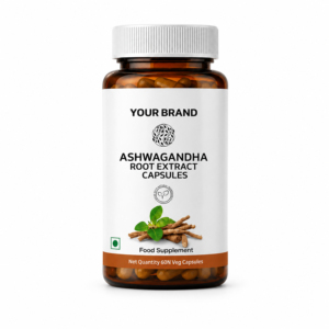 Cápsulas de Extracto de Raíz de Ashwagandha Premium, Fórmula Herbal Natural a Base de Plantas, Botella Sellada, Suplemento Dietético - Product Image 1