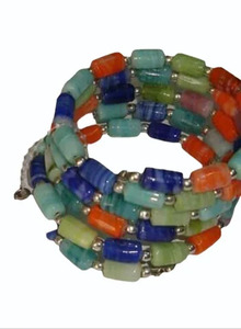 Bracelet extensible en perles de verre blanc, style cristal, bijou porte-bonheur, cadeau, vente en gros directe de l'usine indienne - Product Image 2
