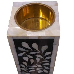 Bougeoir avec incrustation d'os de la meilleure couleur et bougeoir personnalisé Bougeoir de table décoratif de luxe - Product Image 1