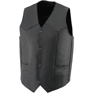 Chaleco de Motociclista Estilo Occidental de Cuero Premium para Hombre Samroz Sports con Cierre Frontal de Broches - Product Image 1