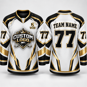 Maillot de hockey personnalisé de haute qualité, durable, élégant et parfait pour l'entraînement sportif, respirant, séchage rapide, maillots de hockey lavés - Product Image 6