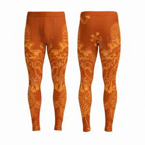 Men's Apparel Slim Fitted Compression Leggings High Elastic Tights Running Gym Workout Custom Printed Design Whole Sale <b>Pants</b> - Product Image 2