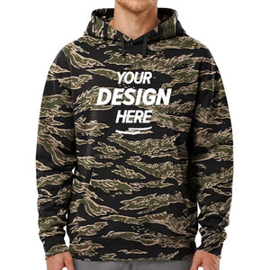Sudadera Casual de Otoño para Hombre, con Capucha, Diseño Estampado de Camuflaje, Bolsillo Frontal, Corte Regular - Product Image 1