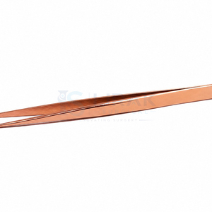 แหนบต่อขนตาปลายตรง สแตนเลสสีโรสโกลด์ สำหรับแยกขนตาและต่อขนตาแบบวอลลุ่ม - Product Image 2