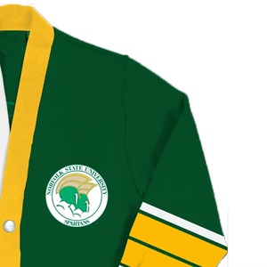 Cárdigan Verde Personalizado de la Universidad Estatal 1935 para Mujer, Suéter Bordado con Letras, Cuello en V, Manga Larga, Tejido Acrílico, Casual - Product Image 4