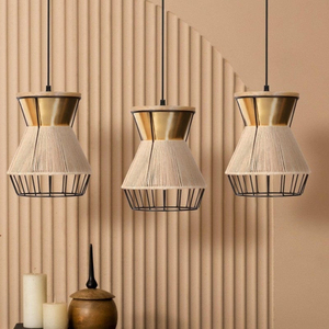 Lámpara Colgante de Ratán Natural Tejida a Mano, Estilo Boho, Pantalla de Mimbre, Lámpara Moderna de Bambú para Sala de Estar - Product Image 5