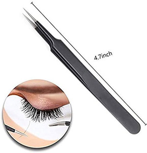 Pinces à cils en acier inoxydable de haute qualité, instruments de beauté droits et courbés de la meilleure qualité - Product Image 3
