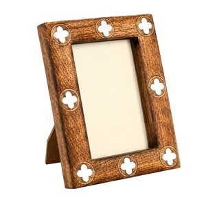Natural Brown Wooden Photo <b>Frame</b> for Tabletop Home Decor Custom Size Wholesale Supplier <b>Wood</b> <b>Picture</b> <b>Frame</b> with White Bone Inlay - Product Image 1