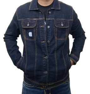 Streetwear à la mode, vestes en jean pour hommes avec conception sur mesure, vente en gros de vestes en jean noires décontractées à manches longues - Product Image 1