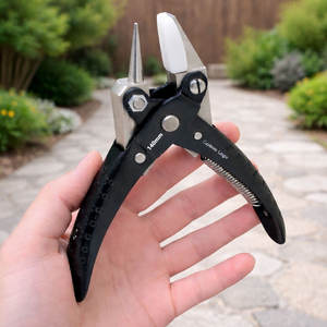 Alicates paralelos de 140 mm con mordazas planas de nailon redondas, hechos de acero inoxidable de alta calidad para herramientas de precisión en la fabricación de joyería. - Product Image 2