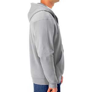Sudadera con capucha deportiva gris claro, transpirable, para correr, gimnasio, ejercicio y actividades deportivas casuales - Product Image 3