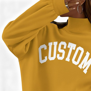 Sudaderas de Moda de Lujo con Apliques, Cuello Redondo Unisex, Personalizadas, 400GSM, Poliéster/Algodón, Tallas Grandes, Hombros Caídos, Gran Venta - Product Image 2