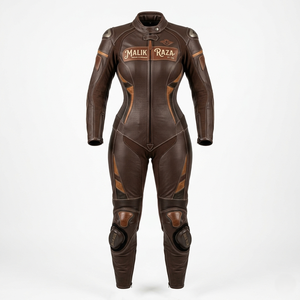 Traje de Motocicleta de Cuero Hecho a Mano para Mujer, Ajuste Personalizado para la Forma Femenina - Product Image 4