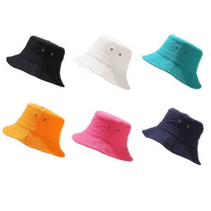 Cotton Bucket <b>Hat</b> <b>Summer</b> Outdoor Travel Beach Sun Cap Plain Colors for Casual Scene - Product Image 6