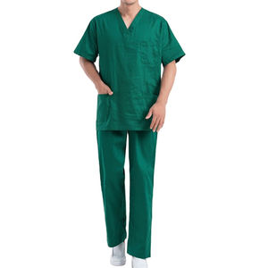 Uniformes de Hospital Ecológicos Personalizados para Enfermeras, Traje de Dos Piezas de Spandex Elástico, Uniforme Médico para Hombres - Product Image 1