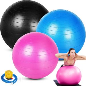 Juego de 3 Pelotas de Equilibrio para Yoga de 55/65/75 cm para Ejercicio, Parto, Embarazo, Gimnasio, Fisioterapia, Fitness y Estabilidad - Product Image 1