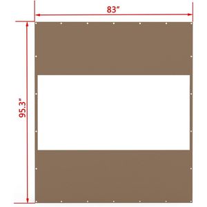 Tenda a Pannello Trasparente per Esterni da 18 oz, Resistente alle Intemperie, Impermeabile in PVC e Poliestere, Antistrappo per Patii e Gazebo - Product Image 6