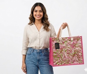 <b>Blush</b> Swirl Tote Pink Marble Carryall Rosé Wave Tote Candy Swirl Bag Flamingo Twist Tote Urban Ripple Tote Pink Breeze Carry - Product Image 3