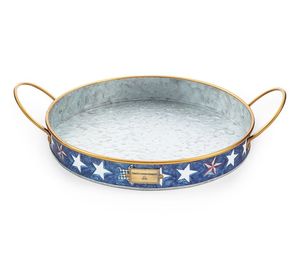 American Style Metal Buckets <b>Vase</b> <b>Set</b> of <b>3</b> Galvanized in Star Pattern Collection for Indoor and Outdoor - Product Image 4