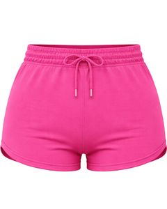 Peach - Pantalones Cortos Deportivos para Mujer, Cintura Elástica con Cordón, Pantalones Cortos Casuales para Descansar, Suaves y Elásticos, para Hacer Ejercicio en Verano, Correr, Ajuste Cómodo - Product Image 1