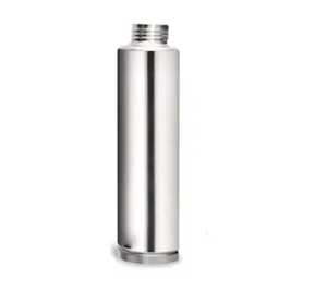 Bouteille d'eau portable en acier inoxydable mat argenté, petite, avec bouchon à vis, étanche, réutilisable, gourde sportive en métal pour enfants, voyage, gym - Product Image 3