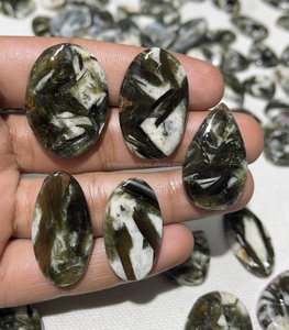 Natural Green Lepidolite Smooth Cabochon Mix Shape Loose Pendant Jewelry Making Handmade Wholesaler Supplies - Product Image 3