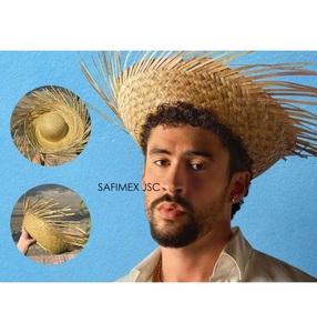 Sombrero Pava Puertorriqueño de la Marca SAFIMEX, Estilo Bad Bunny, Color Natural, para Verano, Festividades, Aire Libre, Sombrero Pava Latino - Product Image 1